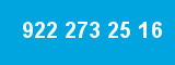 922 273 25 16 922 273 25 16